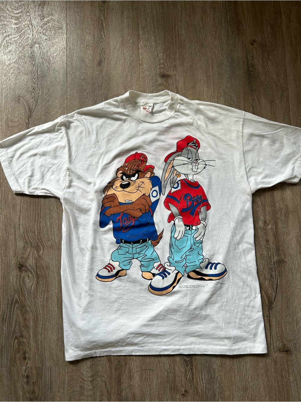 Vtg 1993 Looney Tunes Taz & Bugs Bunny Graphic Tee — Single Stitch